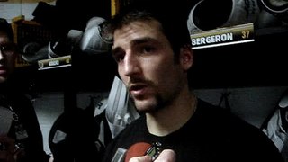 Bruins' Center Patrice Bergeron Postgame Interview 10-29-09