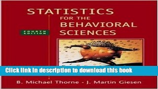 Read Book Statistics for the Behavioral Sciences E-Book Free