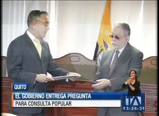 Gobierno entrega pregunta para consulta popular