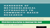 Read Book Handbook of Methodological Approaches to Community-Based Research: Qualitative,