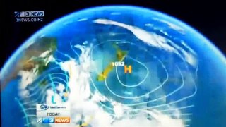 3News NZ - Weather, the Hilary(ous) Barry style (March 22, 2013)