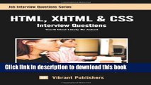 Download HTML, XHTML   CSS Interview Questions You ll Most Likely Be Asked  PDF Free