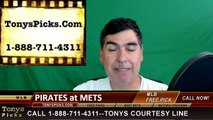 Pittsburgh Pirates vs. New York Mets Pick Prediction MLB Baseball Odds Preview 6-14-2016
