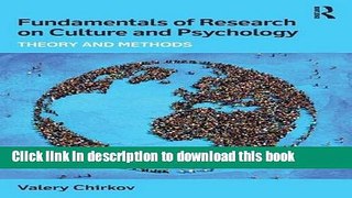 Download Book Fundamentals of Research on Culture and Psychology: Theory and Methods E-Book Download