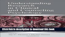 Read Book Understanding Research in Clinical and Counseling Psychology ebook textbooks