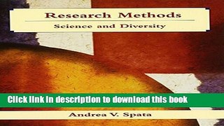 Read Book Research Methods in Psychology: Science and Diversity PDF Online