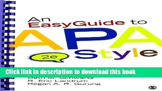 Download Book BUNDLE: Nestor:Research Methods in Psychology, 2e + Schwartz: An EasyGuide to APA