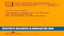 Download Vergleich objektiver Verfahren zur Untersuchung der NasalitÃ¤t im Deutschen (Hallesche