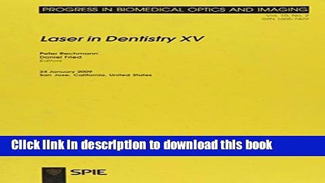 Read Lasers in Dentistry XV (Proceedings of Spie) Ebook Free