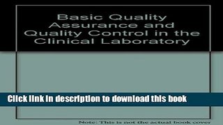 Download Basic Quality Assurance and Quality Control in the Clinical Laboratory  Ebook Free