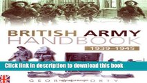 Read Books The British Army Handbook 1939-1945 E-Book Free