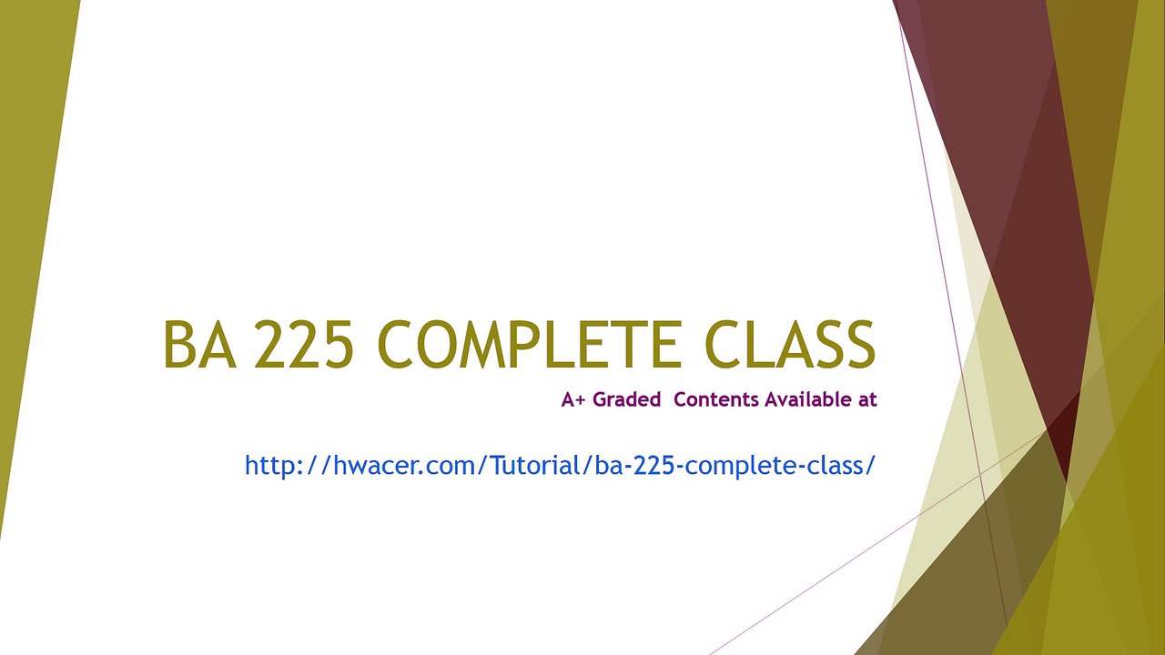 BA 225 COMPLETE CLASS