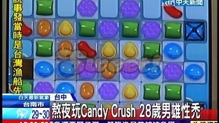 中天新聞》熬夜玩Candy Crush 28歲男雄性禿