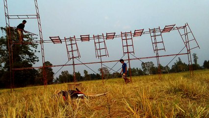 Metal Ladder Structure Collapses