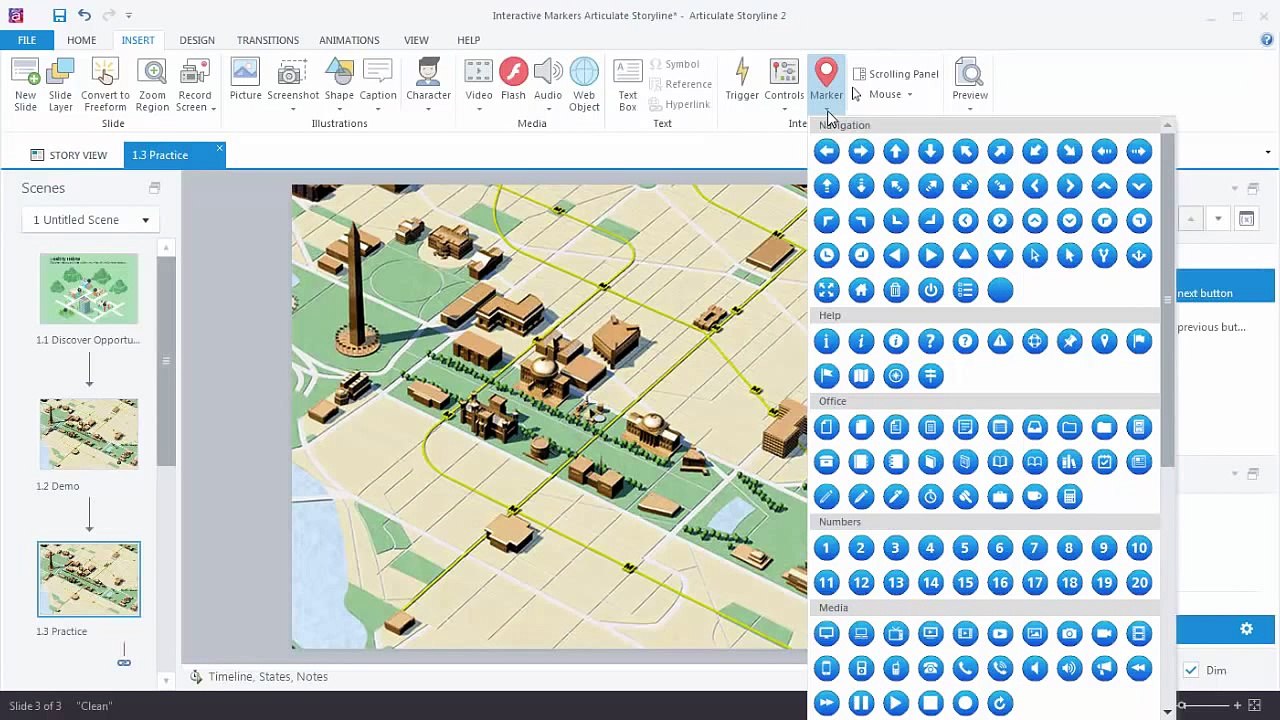 Getting Started with Storyline 2: Adding an Interactive Marker to an image