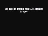 [PDF] Das Residual-Income-Model: Eine kritische Analyse Download Full Ebook