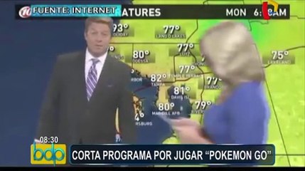 Conductora de TV interrumpe transmisión en vivo por jugar Pokemon Go