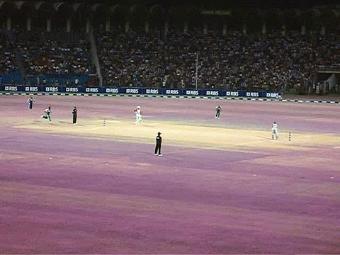 Final 20-20 Cricket Tournament Gaddafi Stadium at Night 8 Oct 2008 Lahore Pakistan