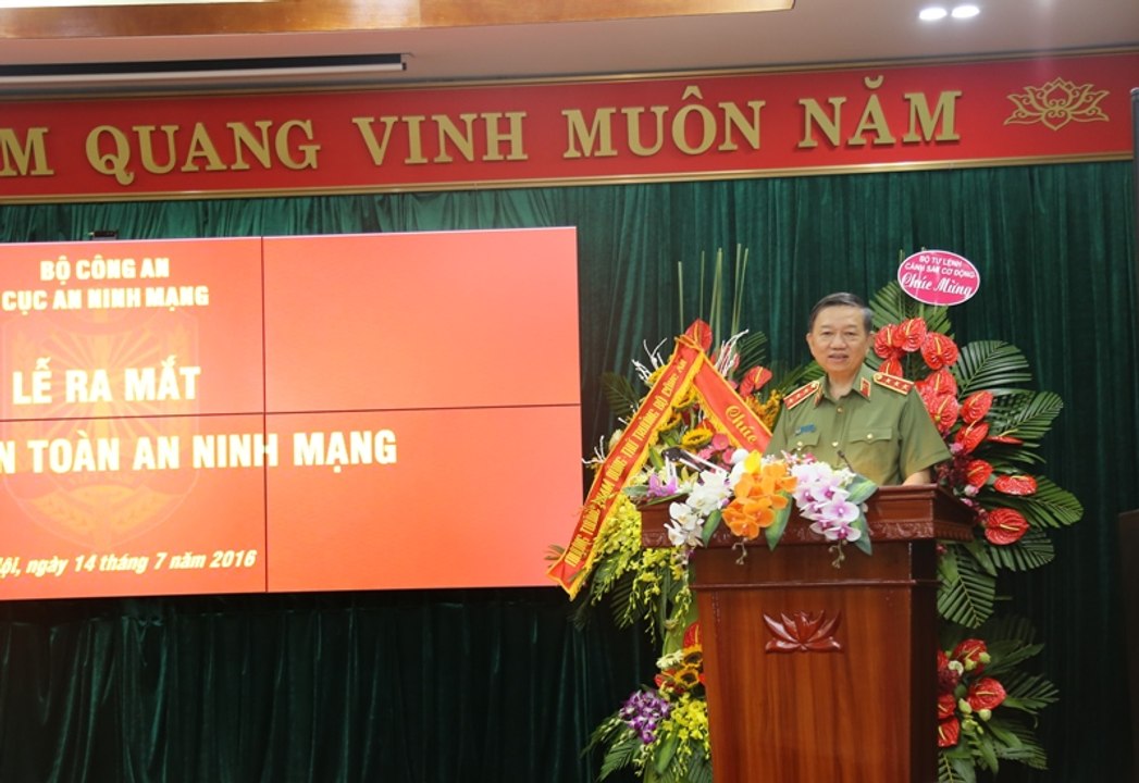 Bộ trưởng Tô Lâm phát biểu tại lễ ra mắt tạp chí an toàn, an ninh mạng