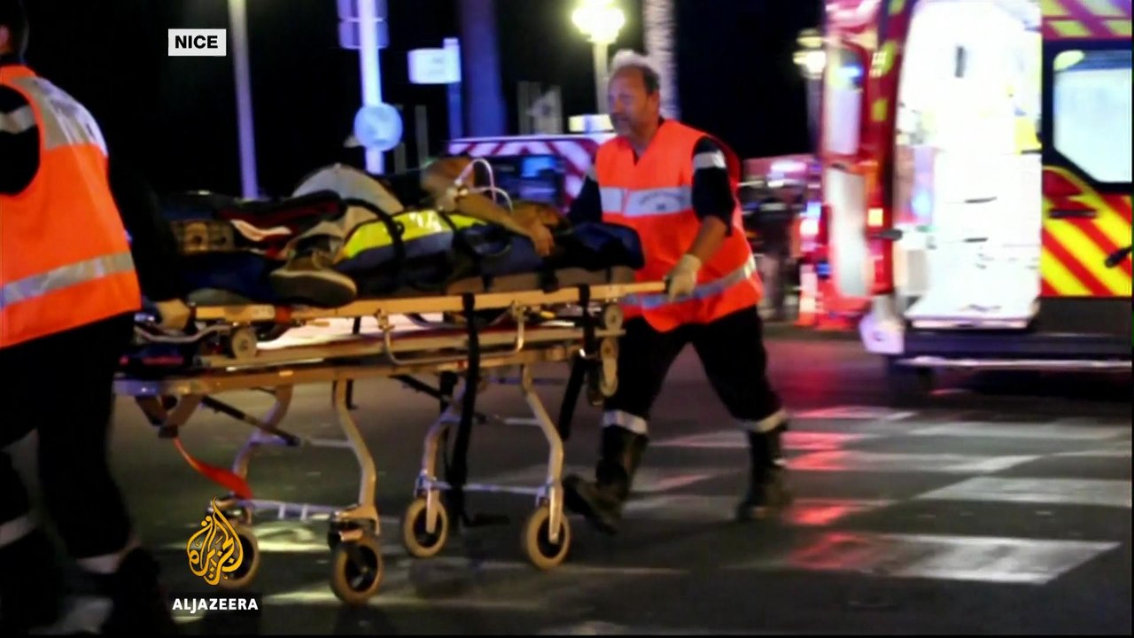 Scores dead as lorry hits crowds in French city of Nice
