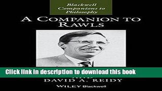 Read A Companion to Rawls  Ebook Free