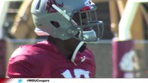 WSU Football: Dennis Simmons mic'd up at practice! April 23