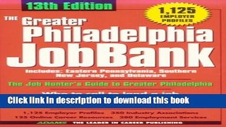 Read The Greater Philadelphia Jobbank 2001 (Greater Philadelphia Jobbank, 13th ed) E-Book Free