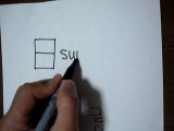 How to draw kanji(japanese character) hi (one)