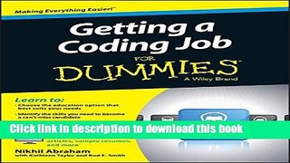Read Getting a Coding Job For Dummies  Ebook Free