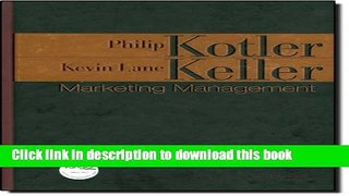 Read Marketing Management (13th Edition)  Ebook Free