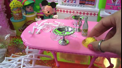❤Bàn Tiệc Màu Hồng Sang Trọng Của Barbie 2016 (Chị Bí Đỏ) ❤ Barbie s Pink Dinning Table