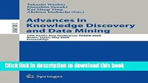 Read Advances in Knowledge Discovery and Data Mining: 12th Pacific-Asia Conference, PAKDD 2008