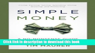 Read Simple Money: A No-Nonsense Guide to Personal Finance  Ebook Free