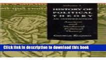 Read History of Political Theory: An Introduction, Volume 1 (Ancient and Medieval Political