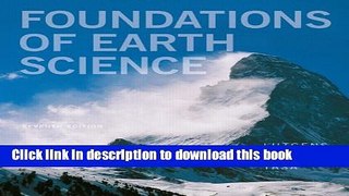 Read Foundations of Earth Science (7th Edition) Ebook Free