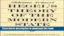 Read Hegel s Theory of the Modern State (Cambridge Studies in the History and Theory of Politics)