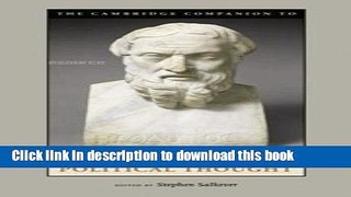 Read The Cambridge Companion to Ancient Greek Political Thought (Cambridge Companions to the
