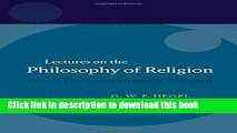 Download Hegel: Lectures on the Philosophy of Religion: Volume III: The Consummate Religion  Ebook