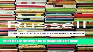 Read The Basic Writings of Bertrand Russell (Routledge Classics)  PDF Online
