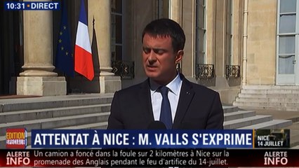 Valls : "Un deuil national décrété les 16, 17 et 18 juillet"