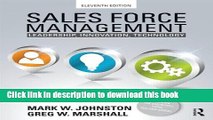 Read Sales Force Management: Leadership, Innovation, Technology - 11th edition  Ebook Free