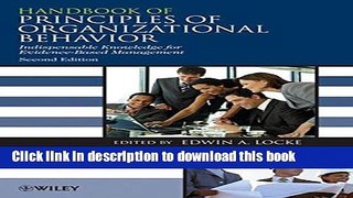 Read Handbook of Principles of Organizational Behavior: Indispensable Knowledge for Evidence-Based