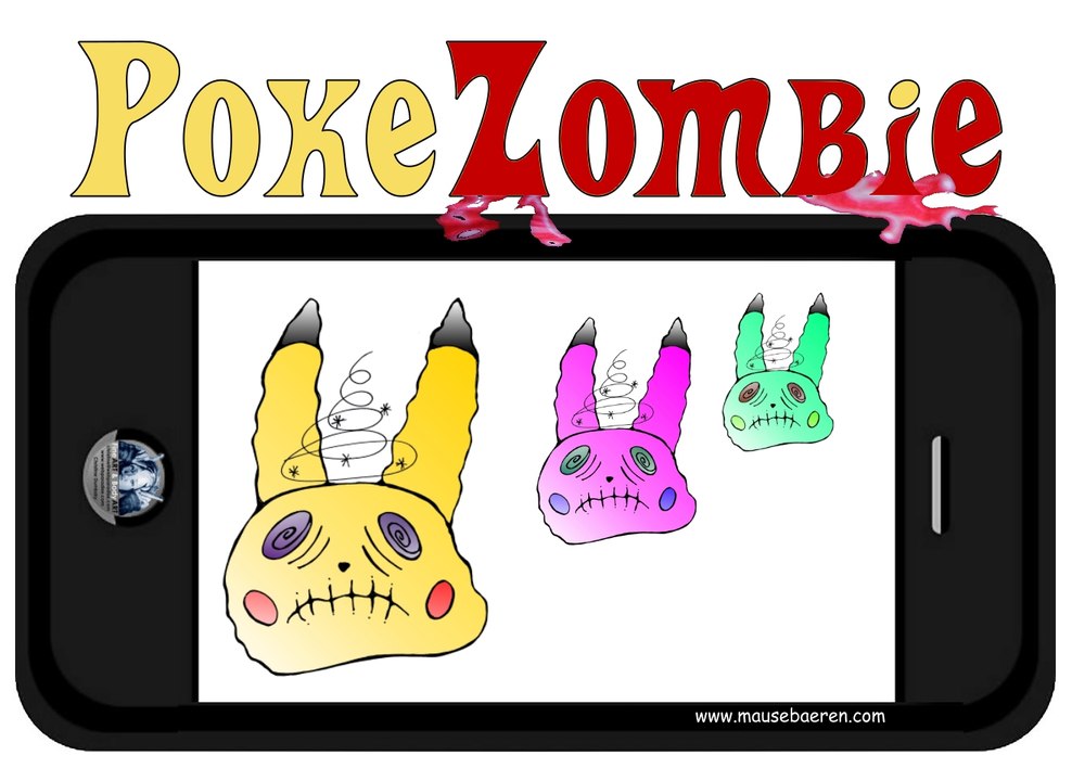 Pokezombie-pokemon-satire-medienflut-medien-monster-krake-smartphone-zombie-mausebaeren