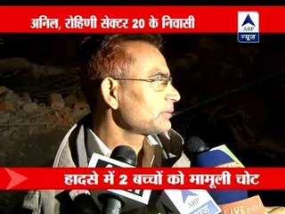 Building collapses in Delhi; 2 kids injured