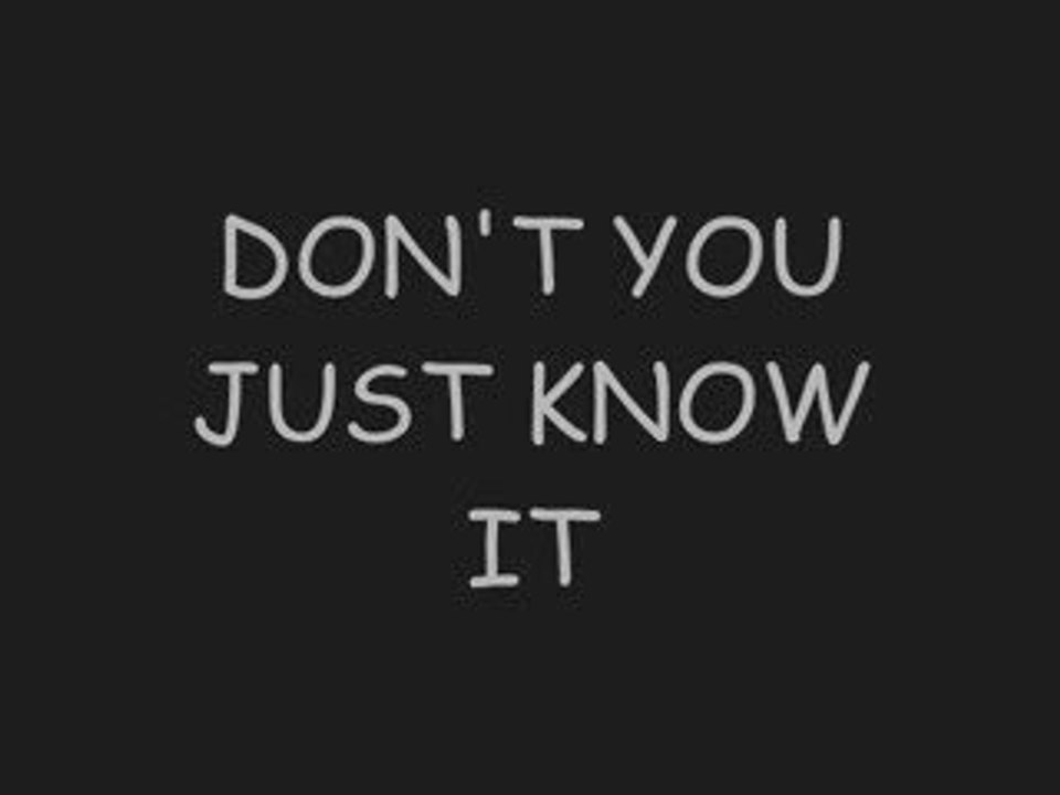 Don't you just know it
