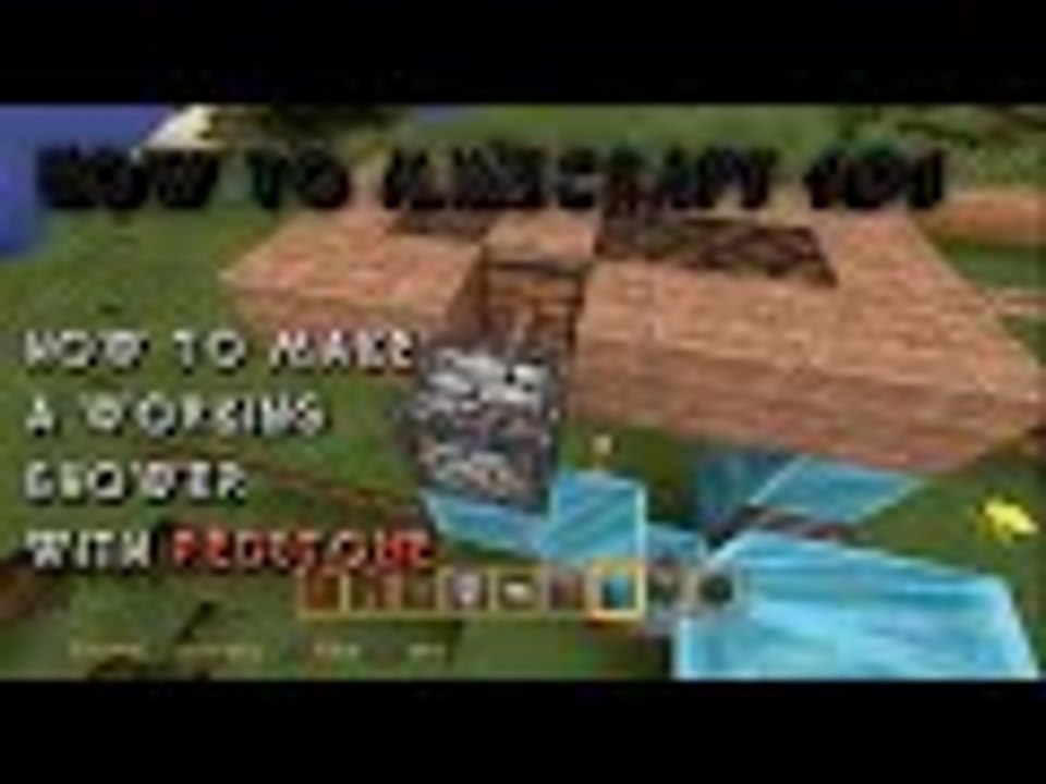 How To Minecraft 101 -  Working Shower With Redstone
