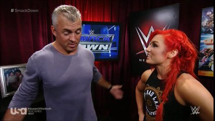Shane McMahon and Becky Lynch Backstage Segment