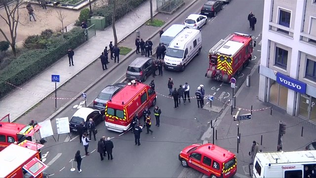 File footage of Charlie Hebdo and Bataclan attacks