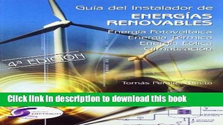 Read Guia del Instalador de Energias Renovables (Spanish Edition)  Ebook Free