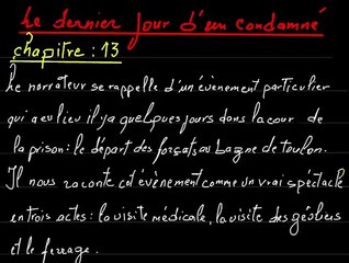 شرح بالفيديو Le Dernier Jour d'un condamné بالعربية و الفرنسية